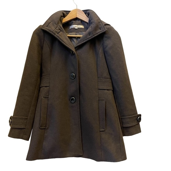 Kenneth Cole Gray Wool Blend Hoodie Winter Jacket Size: 2P - Picture 11 of 11